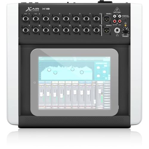 Behringer X Air X18 18-Channel 12-Bus Digital Mixer, Bundle with TAPH100 Headphones and 2x 25' XLR Microphone Cable