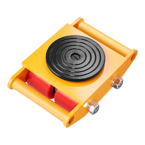 VEVOR 4PCS Machinery Skates Dollies, 17,637 lb Heavy Duty Equipment Moving Skates with 4 PU Wheels, 360° Rotation Non-Slip Cap, Low-Profile Industrial Mover Rollers for Factory, Warehouse, Workshop - size: 4 Packs-PU Wheels