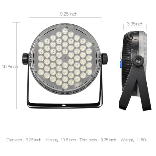 DJANT Stage Lights 60 LED RGBW Par Lights, Party DJ Disco Strobe Light, Remote Control & DMX Control Sound Activated for Home Room Dance Party Birthday Karaoke Halloween Christmas