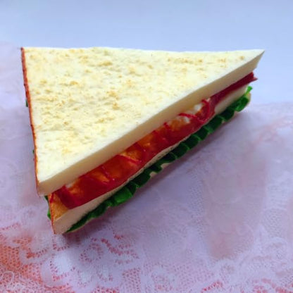 Ebonee Artificial Fake Sandwich Bread Props, Realistic Simulated Sandwiches Lifelike Simulation Food Model for Food Display Kitchen Decoration Photography Props (1 Pack)