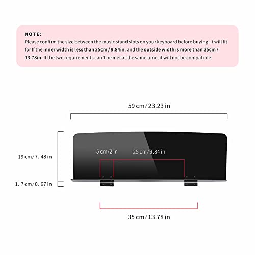 Music Book Stand for Keyboard, Sheet Music Stand Compatible for Yamaha Roland Casio P105 P115 P125 P128 P515 YDP-143 144 163 164 184, FP30X 60X 90X Digital Piano Keyboards