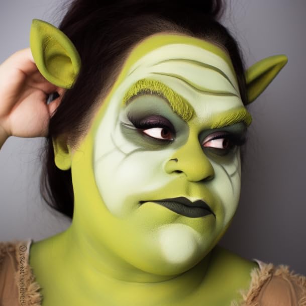 BOBISUKA Ogre Green Face Body Paint, Creamblend Face Painting Kit, Green Eye Black for Sports, Facepaint for Halloween Makeup Zombie, Witch Cosplay, Costume, Theme Parties and Hunting Camo（2.1 Fl.oz） - color: Ogre Green