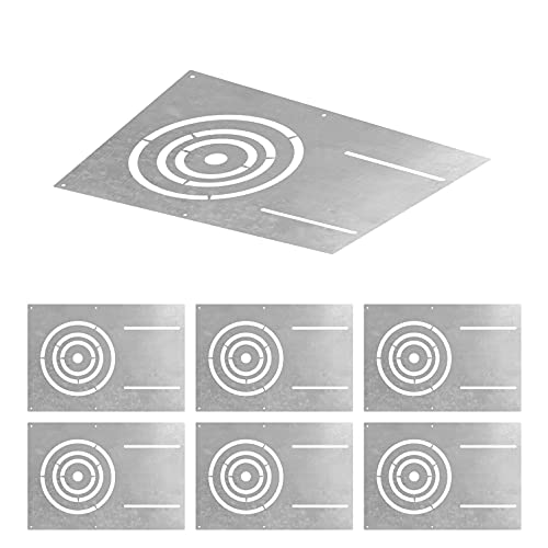 ASD 6 Pack New Construction Mounting Plate, 3/4/6 Inch Wafer Light Bracket - color: Asymmetric 3-4-6", size: 6 Pack