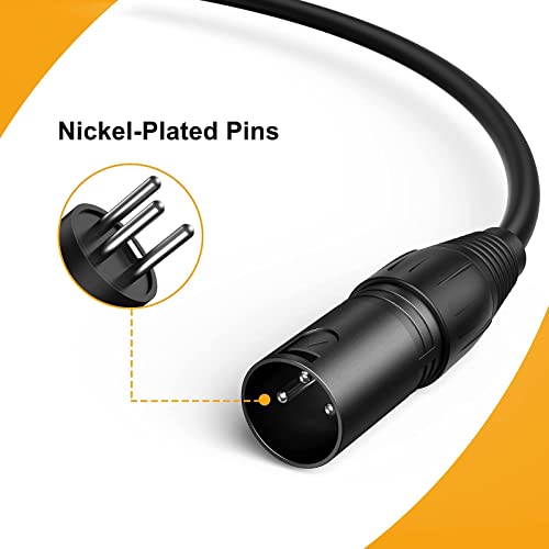 Balanced XLR Splitter Dual XLR Female to 1XLR 3Pin XLR Y-Split Patch Cable | 2XLR to 1XLR 3Pin Microphone Splitter for Studio Preamp,Equzalizer, speaker, Patch Bay, Studio Harmonizer, 1-feet - size: 1 Male XLR to 2 Female XLR, style: 1 Pack