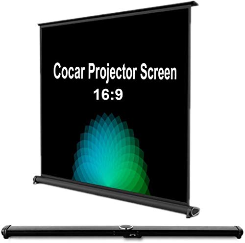 Cocar 50" Portable Movie Screen 16:9 for Mini/Professional LED/LCD/DLP Projector Self Standing Installation Free Pull-Out Style Indoor Outdoor Home Cinema 3D 4K HD Movie ¡­ - size: 50" Screen 16:9
