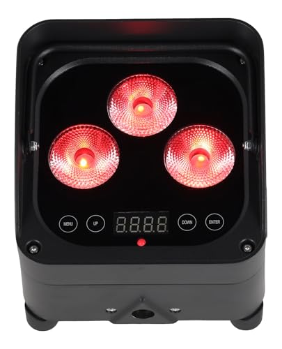 Rockville WET PAR 50 Black Battery DJ Lights 2-Pack Bundle with RLB90 Bag | 24-Hour Single-Color Battery Runtime, IP64 Waterproof, Wireless DMX, RGBWA+UV, 2 RF Remotes, Travel Bag, 3 Items