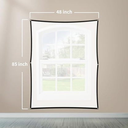 Portable Holographic Rear Projection Screen: 85x48 Inch, Wide Format Foldable and Portable Double Sided Projector Film with Anti-Crease, for Home Theater, Film Nights and Halloween Videos