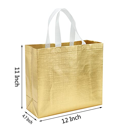 6 Pcs Reusable Large Gift Bags with Handles for Party Wedding - color: Gold&silver&rose Gold