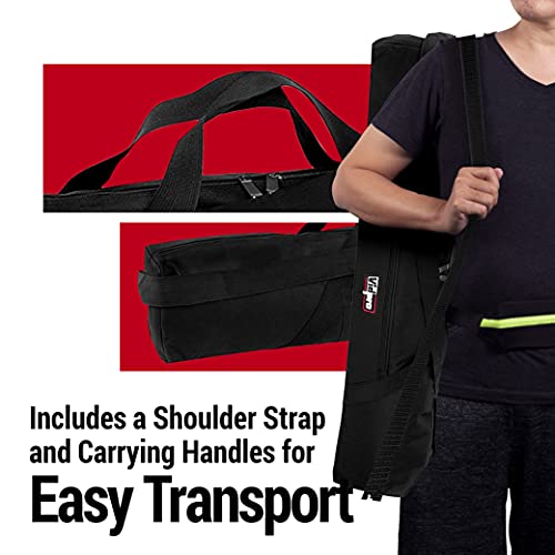 VidPro TC-45 Tripod Carrying Case - Heavy Duty Nylon Bag with Shoulder Straps and Handles - Compact Case with Full Length Zippered Closure Plus External Pocket Fits Tripod with Head up to 45 Inches - size: 45" Long