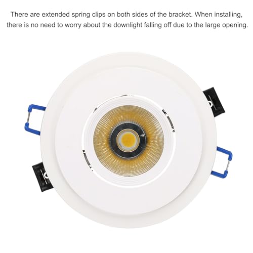 PATIKIL 12W 5.4" OD 4" ID Light Trim Ring, 2pcs Downlight Mounting Bracket Circular Light Cover Light Fixture for Ceiling Wall Recessed Can Downlight, White - color: White, size: 5.4" x 4"