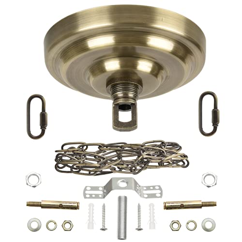 Heavy Duty Canopy Kit and 3.2 feet Pendant Light Fixture Chain for Chandelier or Swag Light Fixtures,Vintage Bronzer - color: Canopy Bronze
