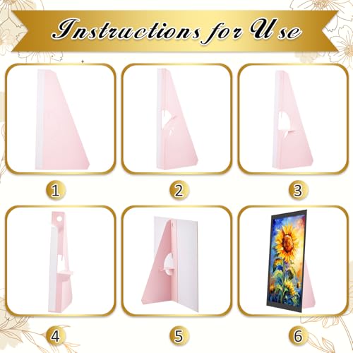 Marspark 12 Pack Self Stick Easel Back Poster Stand,12 Inch,Light Pink | Self Stick Easel Back Poster Board Stand, Convenient Peel and Stick Self Adhesive Easels Display Cardboard Sign - color: Light Pink, size: 12 Inch