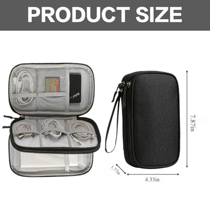 Travel Storage Box - Hard EVA Protective Cover for Mobile Power Bank, Charger, Cable, Phone and Accessories - Portable Storage Bag for Airplane, Business Travel, Home Furnishings