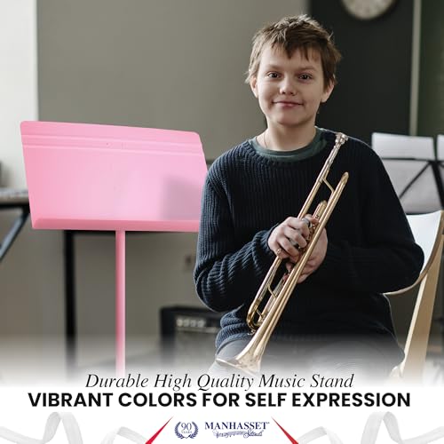 Manhasset 48 Symphony Music Stand for Sheet Music - Matte Pink - color: Pink, Matte, size: Pack of 1