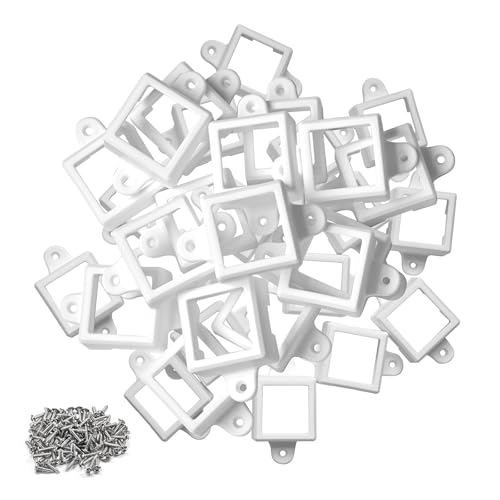 40 Light Clips for Govee Permanent Outdoor Lights H705 H805 Non-pro Version | Outdoor LED Light Mounting Bracket Clips & Screws for mounting eave lights, Easy to Install, Replace 3M Adhesive (White) - size: 40 PCS White for H705 H805