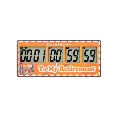 YOOREAL Digital Kitchen Timer,Retirement Countdown Timer 9999 Days,Magnet | Loud Alarm,Tracks Wedding Vacation Working Cooking Baby birth (yellow) - color: Yellow