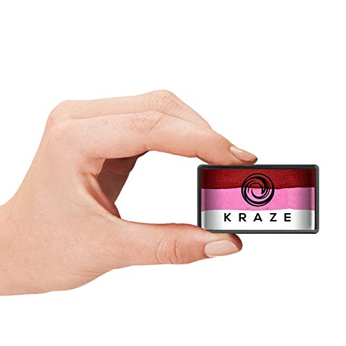 Kraze FX Dome Stroke - Pink Rose (25 gm), Professional 1-Stroke Split Cake, Hypoallergenic, Non-Toxic, Water Activated Face & Body Painting Makeup Supplies for Adults - color: Pink Rose