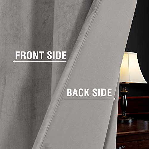 H.VERSAILTEX Room Darkening Velvet Curtains for Bedroom, 63 Inch, Taupe - color: Taupe, size: 52"W x 63"L (Pack of 2)