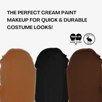 Mehron Makeup Tri-Color Halloween Makeup Palette - WEREWOLF | 12 Shades of Mehron Greasepaint in 1 Easy to Use Palette. Perfect for Quick Costume Looks. Cruelty Free & Made in the USA. - color: Werewolf
