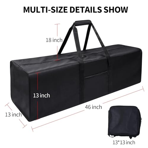 Urbanstand 46 inch Foldable Duffel Lock Zipper Travel Camp, Black - color: Black, size: 46 Inch