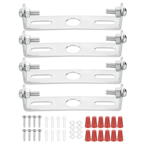 4 Set 70mm 2.76" Universal Light Fixture Mounting Bracket Kit - size: 70mm (2.75")