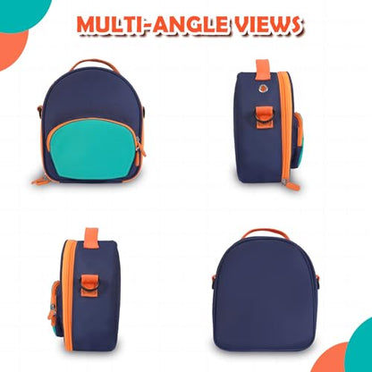 Carrying Case for Yoto Mini 2024 Edition Kids Audio Player & Headphone | Portable Travel Carrier Bag Cover, Up to 30 Cards Storage Box, Handle, Adjustable Strap, Reserved Hole For Cable