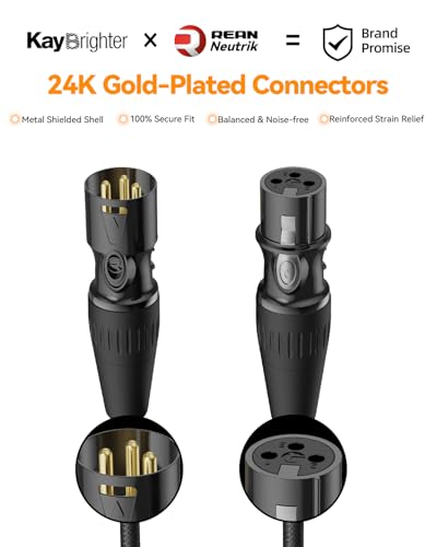 4-Channel XLR Snake Cable, 99.99% OFC Professional Snake Cables 6.6ft, Neutrik-Rean Gold Connectors, Nylon Braided Male to Female Microphone XLR Patch Cables Snake for Recording - size: 6.6ft