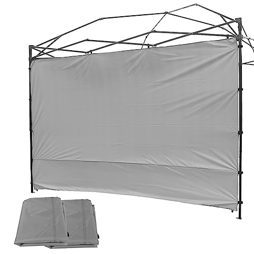 Canopy Sunwall Sidewall Gazebos Tent for 10x10ft Pop up Straight Leg Grey | Waterproof Gazebos Outdoor Instant Canopies 1 Pcs Canopy Sidewall Only - color: Gray, size: 10 x 10 ft (2 pieces)