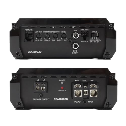 Orion CEA1200.1D Class-D Monoblock Subwoofer Amplifier + COKIT4 4 Gauge Amp Wiring Kit Combo, 4800W Max, 1200W RMS Car Audio Amp Install Bundle - size: 1200W 1-Channel Amp Kit