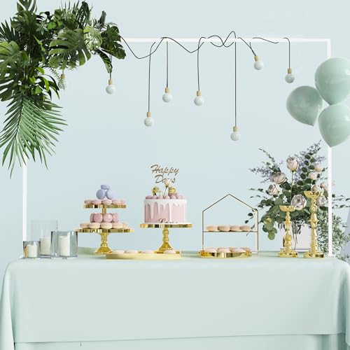 Over The Table Rod Stand with Clamps White Table Arch Banner Stand - color: White