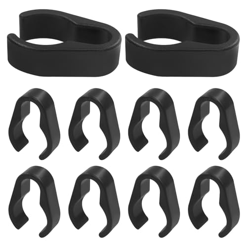 10Pcs Microphone Cable Clip, 25mm | Durable Plastic, Mic Stand Cable Holders, Universal Mic Boompole Clips, Fits 25mm Diameter Poles - size: 25mm