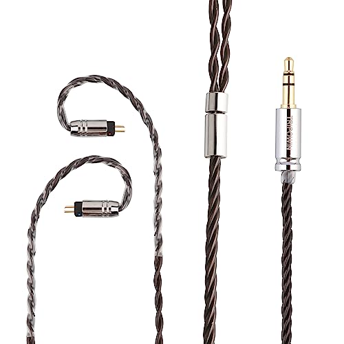 Linsoul Tripowin Mirage IEM Cable,30AWG OCC 4N HiFi IEM Upgrade Replacement Cable, with 3.5mm Audio Jack for in-Ear Monitor Audiophile Musician(2pin 0.78mm) - size: 2-Pin 0.78mm