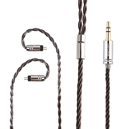 Linsoul Tripowin Mirage IEM Cable,30AWG OCC 4N HiFi IEM Upgrade Replacement Cable, with 3.5mm Audio Jack for in-Ear Monitor Audiophile Musician(2pin 0.78mm) - size: 2-Pin 0.78mm