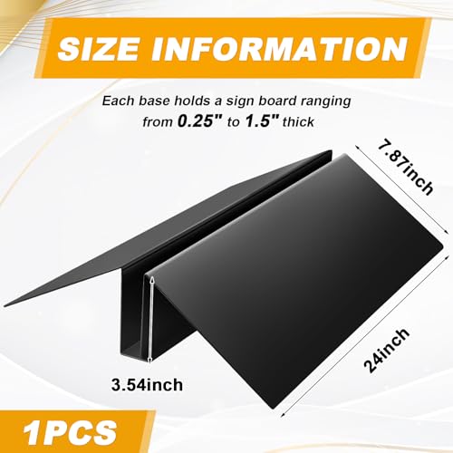 Blulu 1 Pcs 24 Inches Metal Floor Sign Stand Holder M Mount Holder Graphic Floor Standing Display Stand for Composite Foam Board, Acrylic Glass Sign, Base Only - size: 24 inches