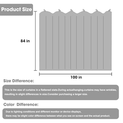 Room Divider Blackout Curtain Track Curtains Wall Dividers Panels Screen for Living Rooms Bedroom Office Privacy Partition Separation, W100 × L84 Inch,1 Panel, Beige - color: Beige, size: 100"W x 84"L (Pack of 1)