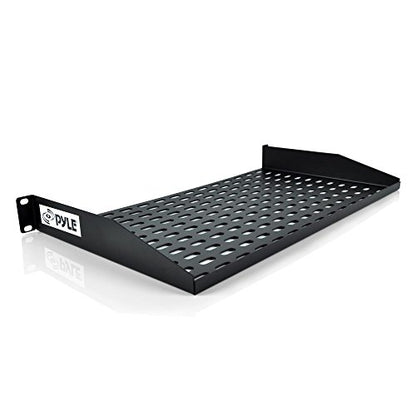 Pyle 19 Outlet 1U 19" Rackmount PDU Power Distribution Supply Center Conditioner Strip Unit Surge Protector 15 Amp Circuit Breaker 4 USB Multi Device Charge Ports 15FT Cord (PCO865) Black and Pyle 19-Inch 1U Server, Vented Shelves for Good Air Circulation
