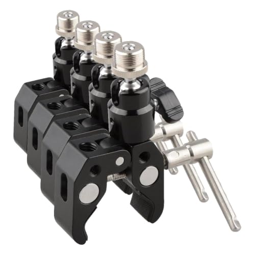 CAMVATE Crab Clamp Articulated 1/4 Mini Ball Head for Microphones - 1465 (Pack of 4) - size: Mini (Pack of 4)