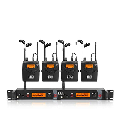 XTUGA RW2080 Wireless in Ear Monitor System,4 Bodypacks UHF IEM(572-599Mhz) - style: RW2080 4 Bodypacks