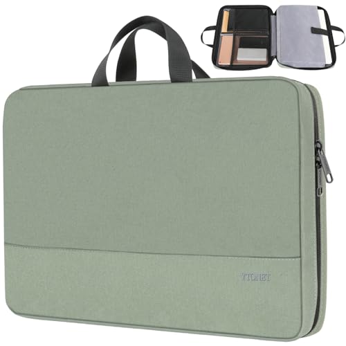 Ytonet Laptop Sleeve 16 inch, 15-15.6 Inch Laptop Cover Case with Handle - color: Avocado Green, size: 16 inch