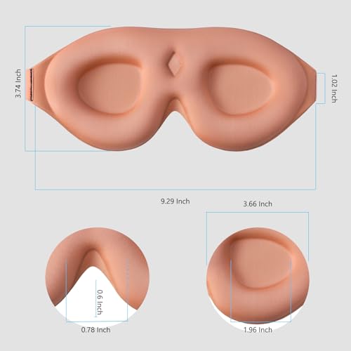 ALASKA BEAR 100% Blackout Sleep Mask for Women and Men, Vacuum-Sealed, Dusty Pink - color: A1 Dusty Pink