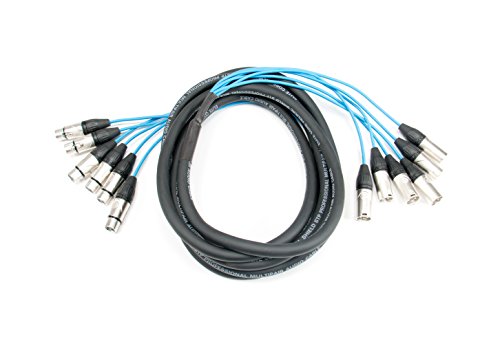 Elite Core PEX615 | 6 Channel Fan To Fan XLR Extension Snake | 15' ft - style: 6-Channel, 15-ft