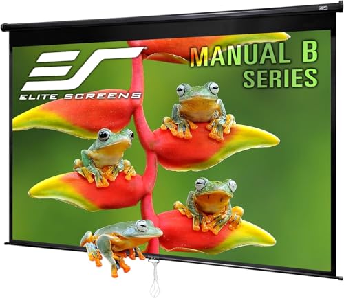 Elite Screens Manual B, 120-INCH, 16:10 aspect ratio, Manual Pull Down Projector Screen 4K / 8K Ultra HDR 3D Ready with Auto-Lock Mechanism, 2-YEAR WARRANTY, M120X - color: Black, size: 120 INCH, style: 16:10, aspect ratio