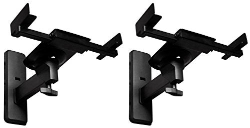 Rockville RHSB8 Universal Wall Mount Speaker Brackets (Pair), Adjustable 5.5-12 Inch Width, 180-Degree Swivel, 10-Degree Tilt, Heavy-Duty Steel, for Home Theater and Studio Speakers