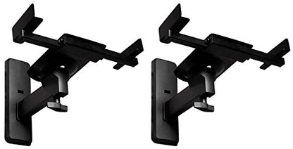 Rockville RHSB8 Universal Wall Mount Speaker Brackets (Pair), Adjustable 5.5-12 Inch Width, 180-Degree Swivel, 10-Degree Tilt, Heavy-Duty Steel, for Home Theater and Studio Speakers
