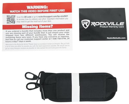 Rockville BP-MIX2621 Padded Mixer Bag Semi Rigid, 26" x 21" x 8.5" | Interior Straps, 7 Removable Dividers, Water Resistant, YKK Zippers, Backpack / Shoulder / Handle Carry, Protective Feet