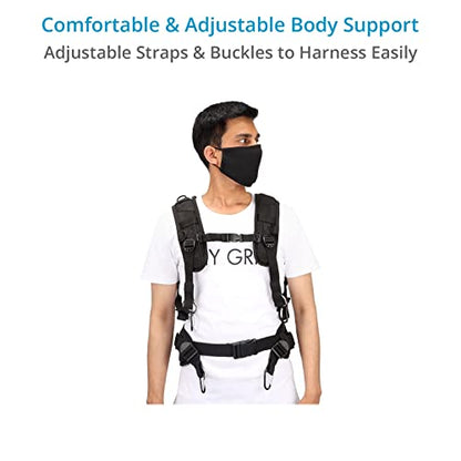 PROAIM Cube Universal Jacket for Field Audio Recorder Bags, 20kg / 44lb | Take the weight of a heavy audio bag off your shoulders — vest-style harness spreads 20kg across your body, padded straps