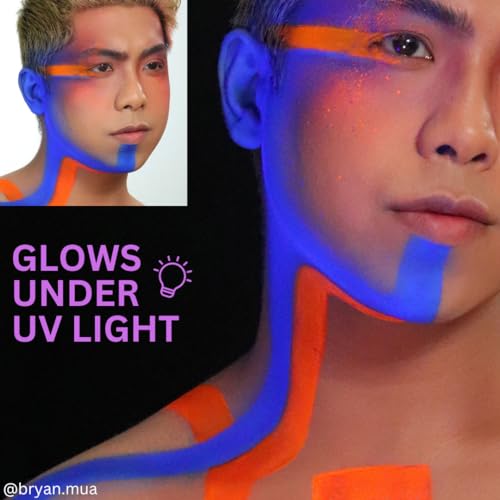 Mehron Makeup Liquid Makeup - GLOW ORANGE, Face & Body Paint | 1 Fl oz Water-Based Face Paint & Body Paint Perfect for Halloween & Cosplay. Air Brush Compatible. Vegan & Made in the USA. - color: Glow Orange