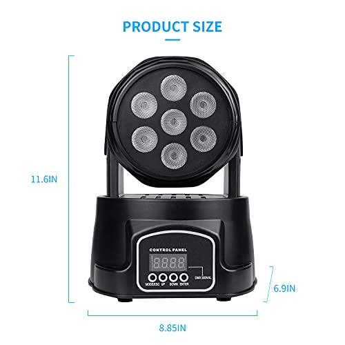 Betopper 7x8W Moving Head DJ Lights,RGBW Stage Lighting-4 Packs | 7x8W RGBW LEDs, DMX512/Auto/Sound/Master-Slave, Mini Moving Head Light For Stage, Party, Club, Wedding Event, Festival, Disco