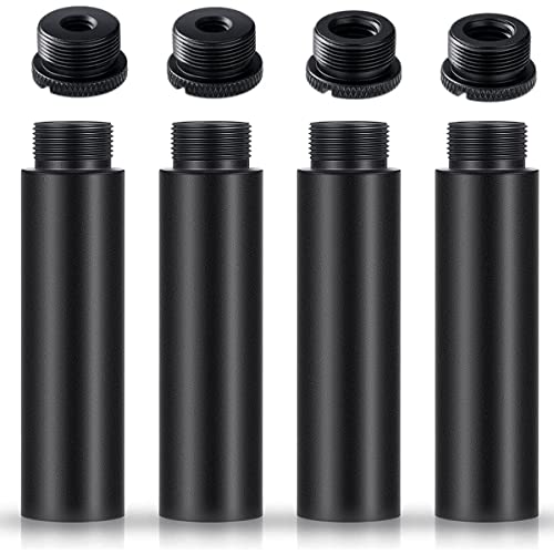 Microphone Extension Rods, 4pcs 5/8" Female to 5/8" Male Mic Extension Pole for Tripod and Boom Desk Stand, with 2pcs 3/8'' to 5/8'' and 2pcs 1/4'' to 5/8'' Adapter