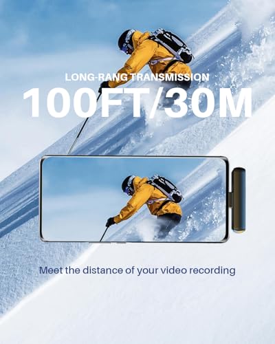 Caiord Wireless Lavalier Microphone for iPhone Android, Content Creator - color: Yellow